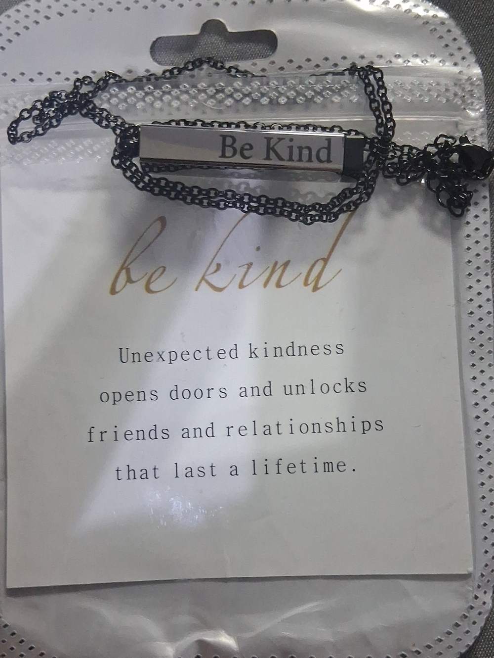 Be Kind Black & Silver Inspirational Wall Plaque